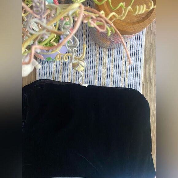 COS Womens Dress Sz 8  Black Velvet Boat Neck Long Sleeve Pockets Minimalist NWT - Picture 7 of 15